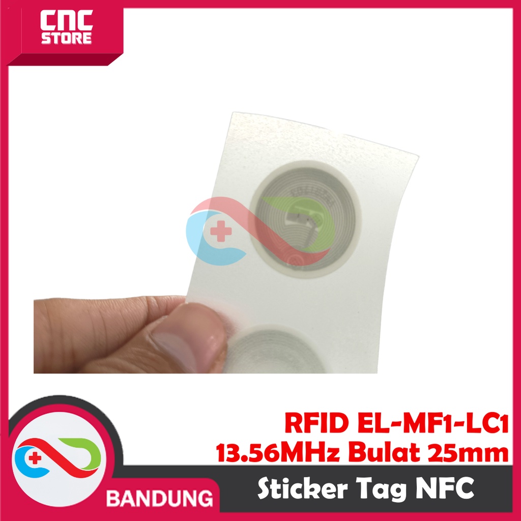 RFID EL-MF1-LC1  13.56MHz 1K Label Sticker Tag NFC Stiker 13.56 MHz 25mm BULAT ROUND