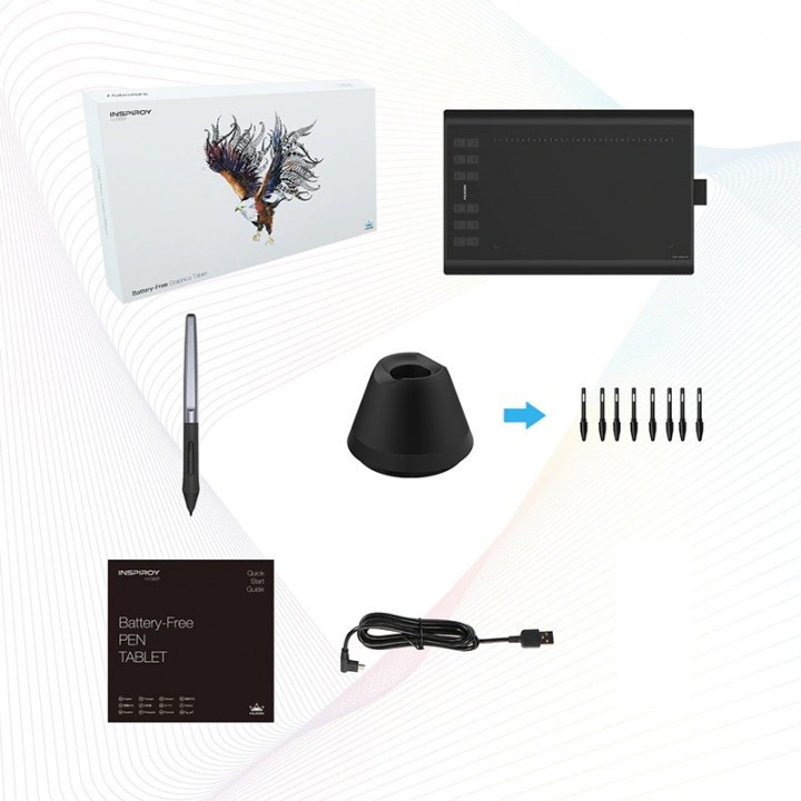 AKN88 - HUION INSPIROY H1060P Graphics Drawing Tablet with 8192 Pen Pressure