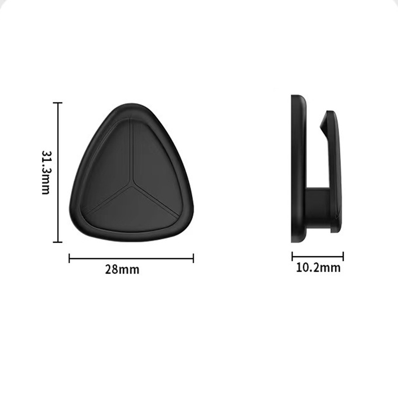 1pc Portable Car Self Adhesive ABS Mini Triangle Hook/ Belakang Kursi Otomotif Tote Bag Gantung Bracket/ Kunci Dalam Kendaraan Kait Penyimpanan Serba Serbi