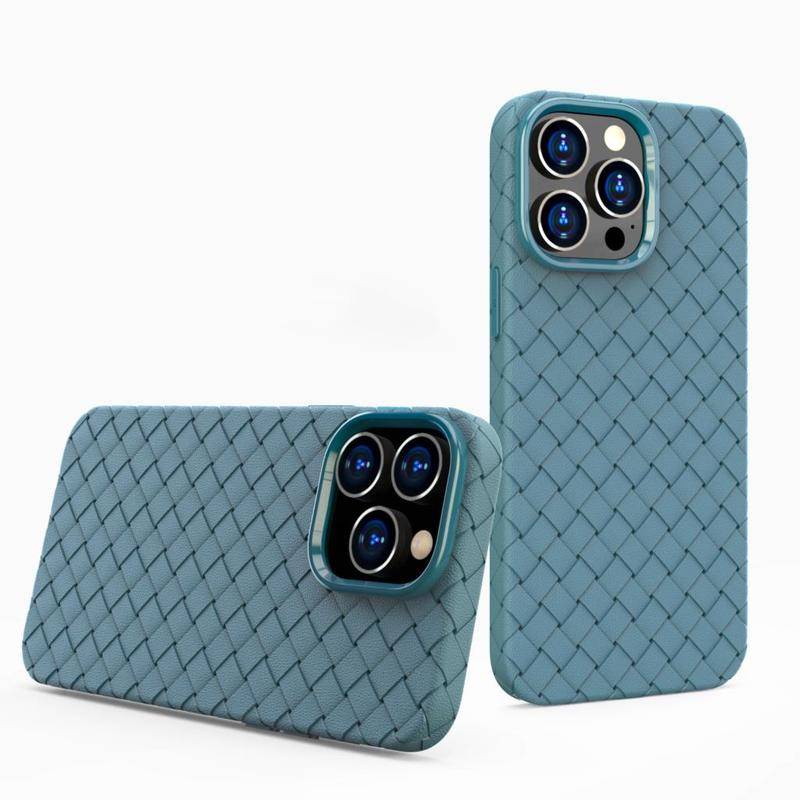 IPHONE Tipis Bernapas Menenun Grid Case Untuk iPhone12 11 Pro MAX Kulit Mewah Silikon Soft Cover Untuk iPhone11 iPhone12 iPhone11Pro iPhone12Pro