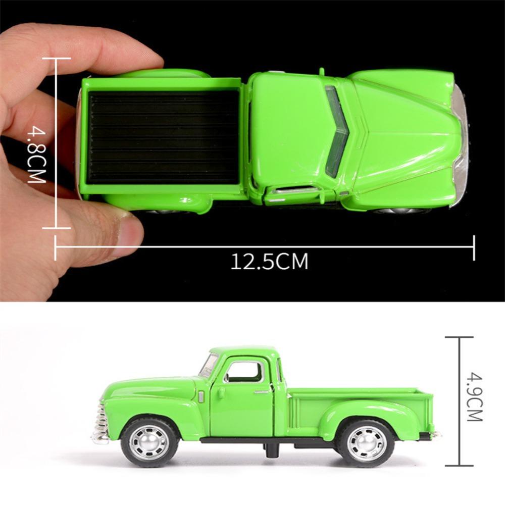 Lanfy Classic Pickup Car Model Mobil Klasik Dekorasi Rumah Kantor Simulasi Model Statis1/32 Alloy Pull Back Vehicle Toy Untuk Hadiah Ulang Tahun