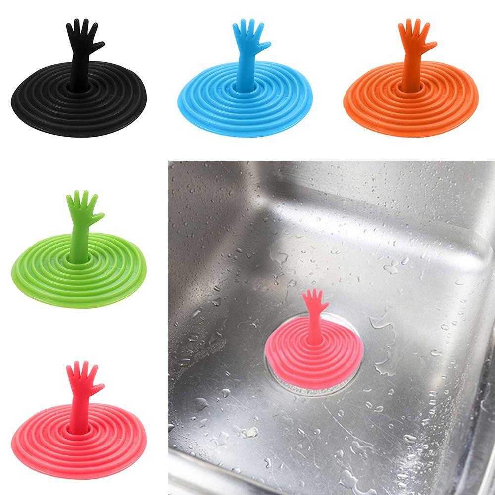POPULAR Populer Sumbat Bathtub Praktis Silikon Aksesori Kamar Mandi Wastafel Hair Stopper Untuk Dapur