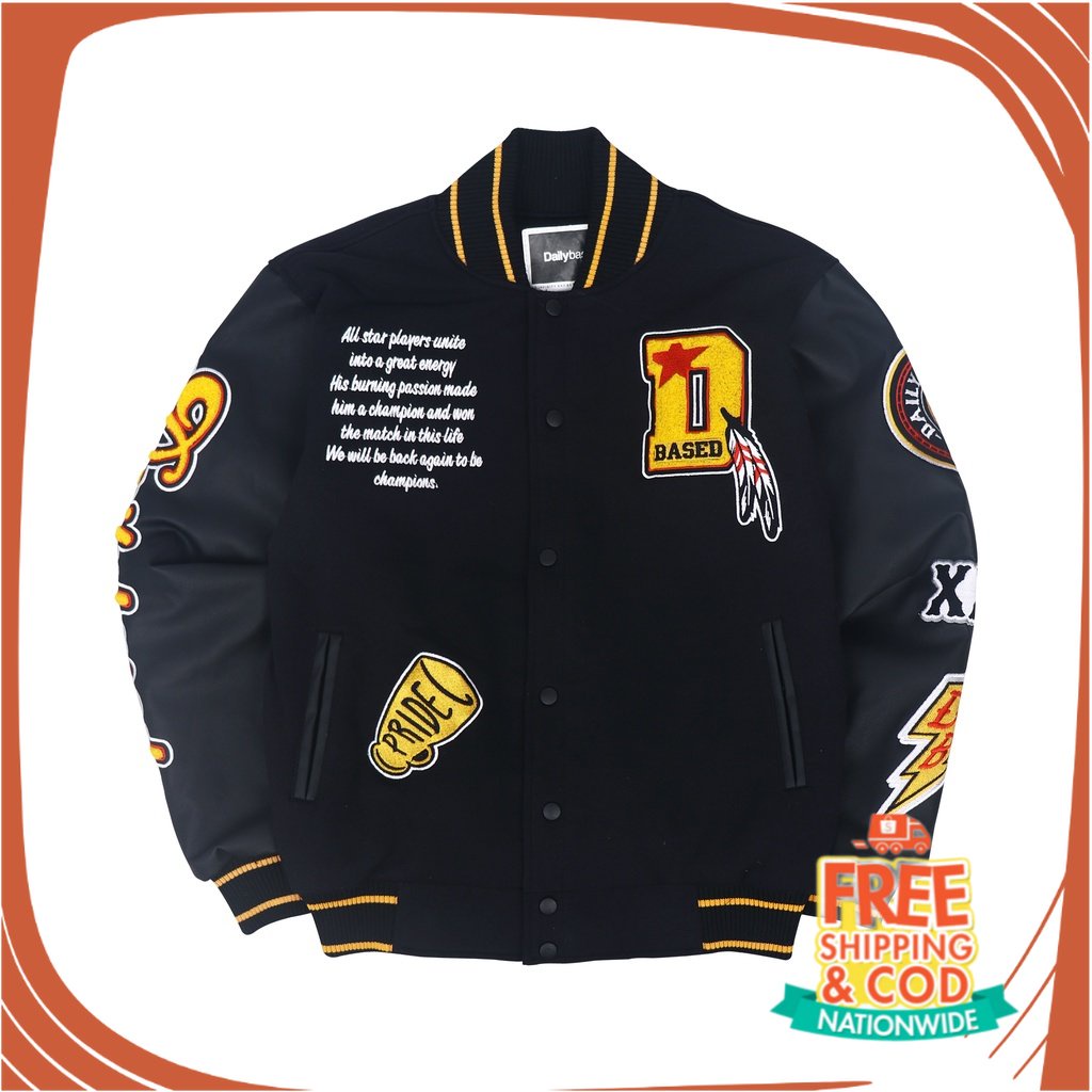 JAKET VINTAGE OOTD FESTIVAL REMAJA/ DAILYBASED | Varsity Jacket All Star
