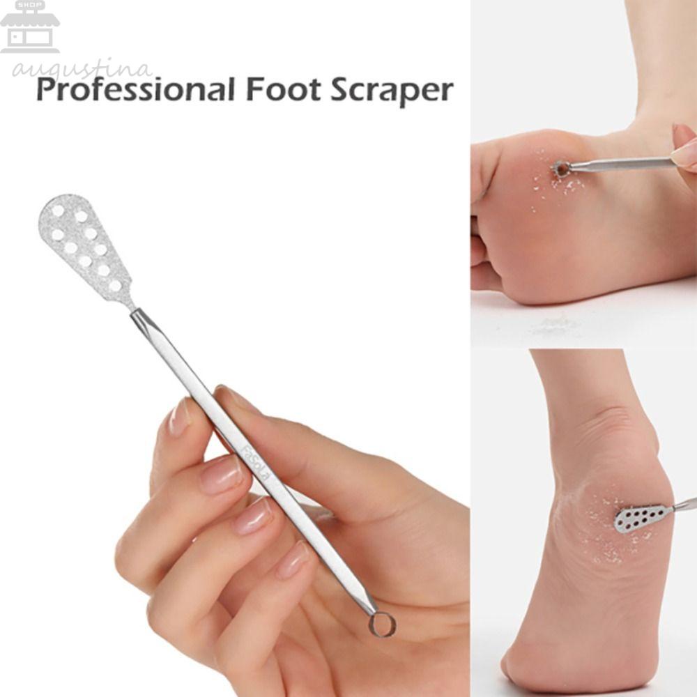 AUGUSTINA Agustina Scraper Kuku Jari Kaki Portable Profesional Alat Perawatan Kaki Foot Scraper Callus Rasp File Penghilang Kulit Mati Kutikula Shaver