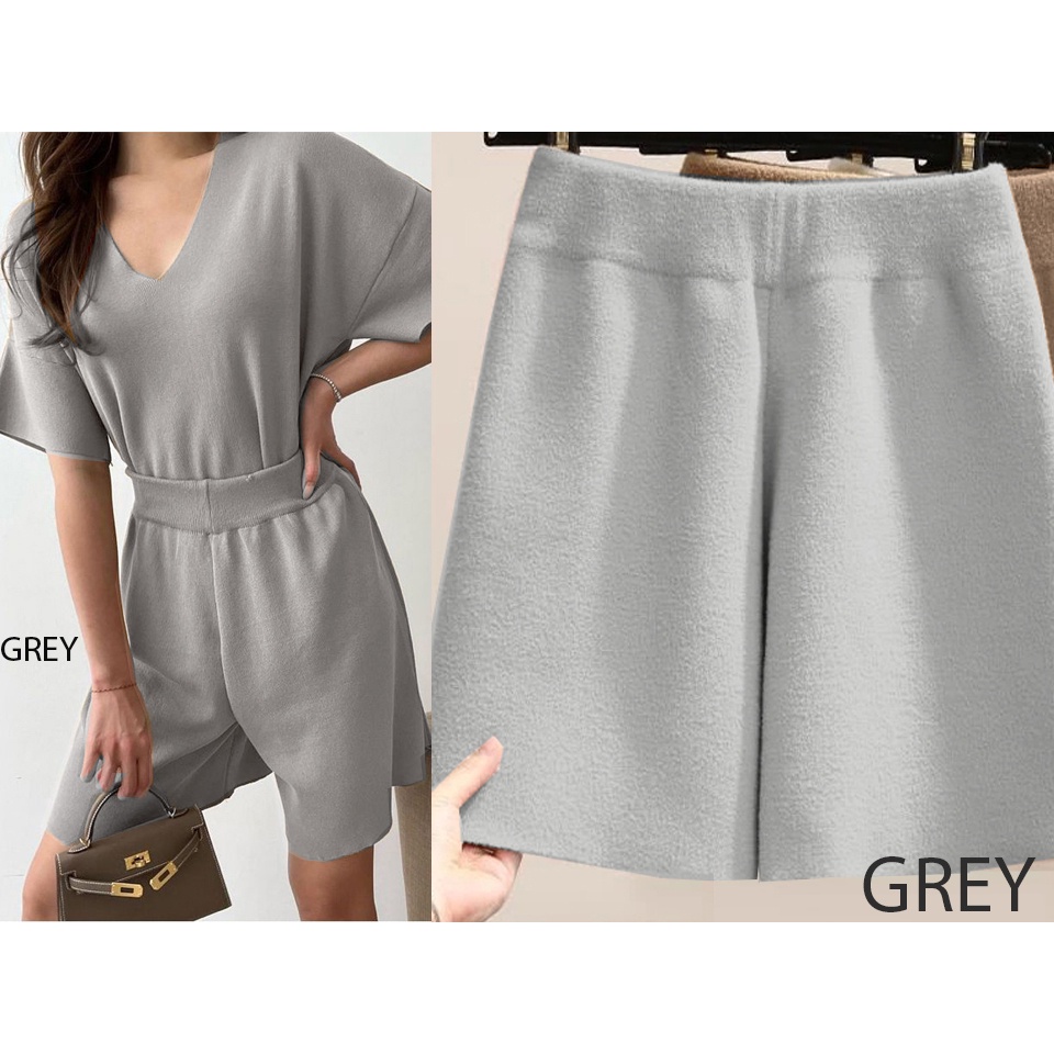 (CP01) High waist celana pendek rajut wanita