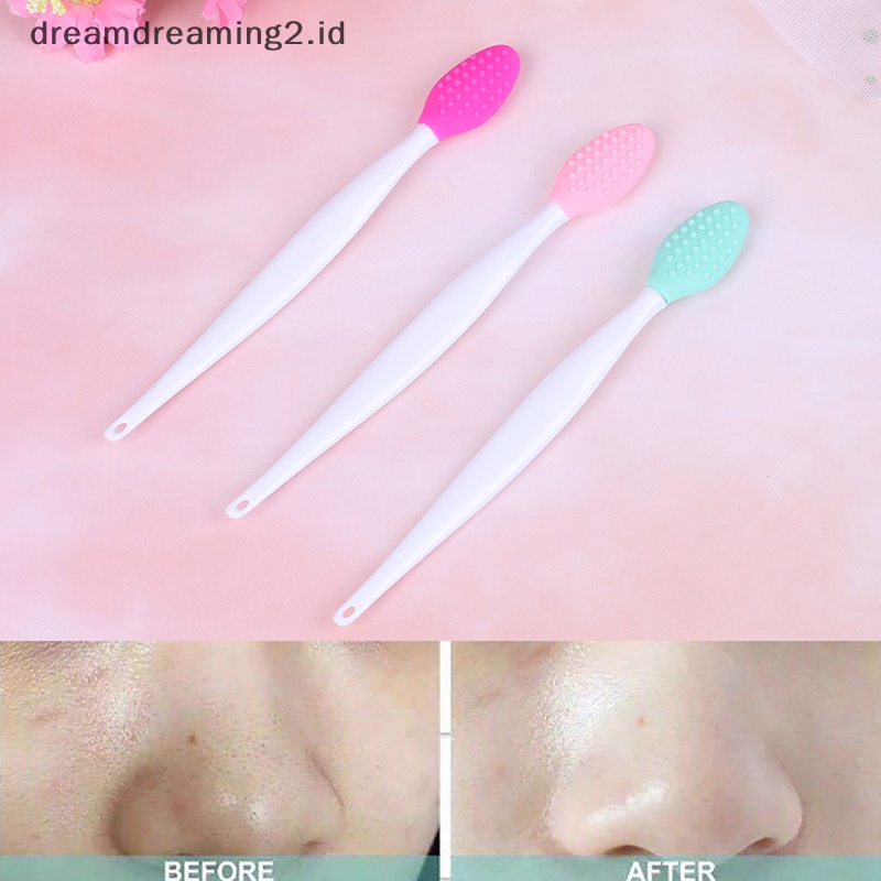 (drea) Silicone Beauty Wash Face Exfoliag Alat Sikat Pembersih Wajah Komedo //