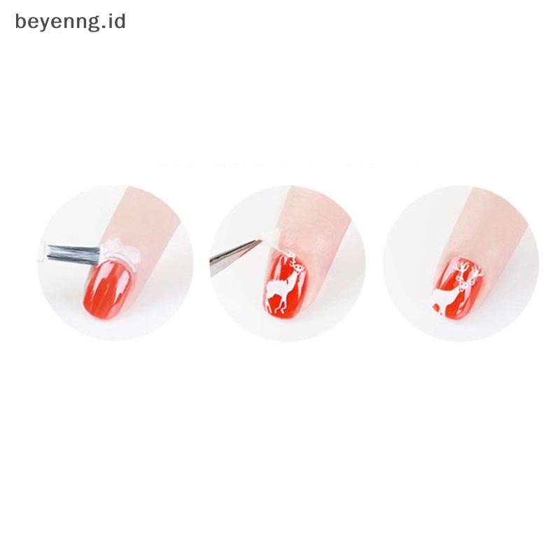 Beyen Desain Kuku Silikon Bening Nail Art Scraper Nails Gel Kutek Stamping ID