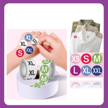 

Stiker Label Huruf Sticker Tempel Bulat Size Ukuran Baju PakaianCelana - label uk. XS