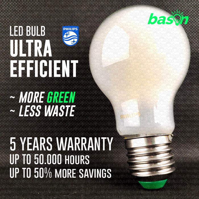 PHILIPS LED Bulb Ultra Efficient 7.5W E27 - Bohlam Lampu UE setara 14W