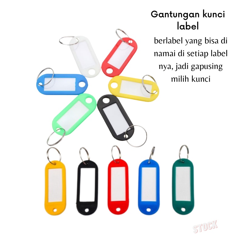 GOS -D405- Gantungan Kunci Label - Gantungan Kunci Label Nama Tag Plastik