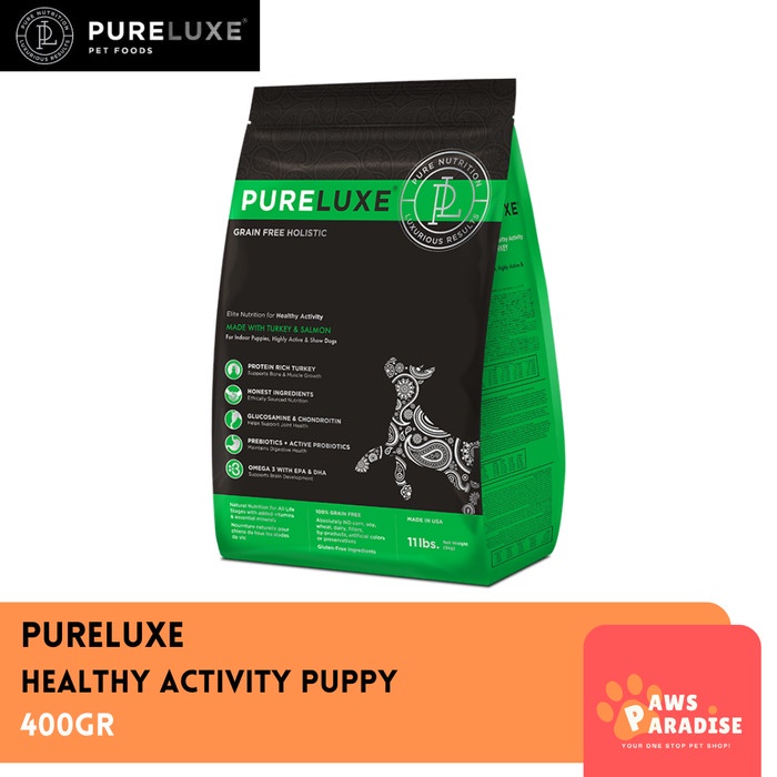 PURELUXE - Puppy Healthy Activity 400GR / Holistic Grain Free Dog Food