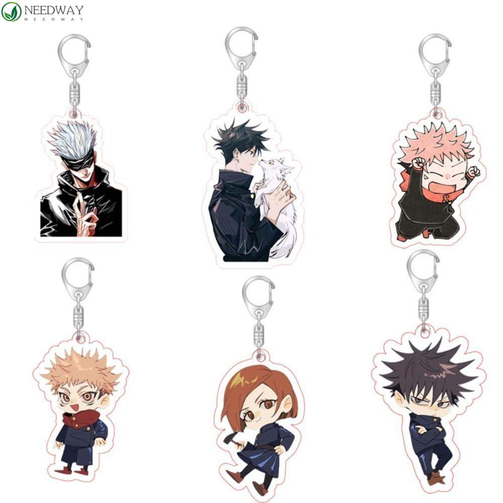 NEEDWAY Needway Jujutsu Kaisen Gantungan Kunci Hadiah Natal Anak Hadiah Anak Aksesoris Mobil Perhiasan Pernak Pernik Handbag Charms Handbag Pendant Jujutsu Kaisen Keyring