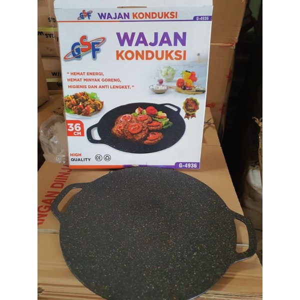 1 kg isi 2 Wajan Konduksi Gsf G-4936 Anti Lengket - wajan konduksi gsf 36cm G4936 wajan konduksi serbaguna istanaonlineku