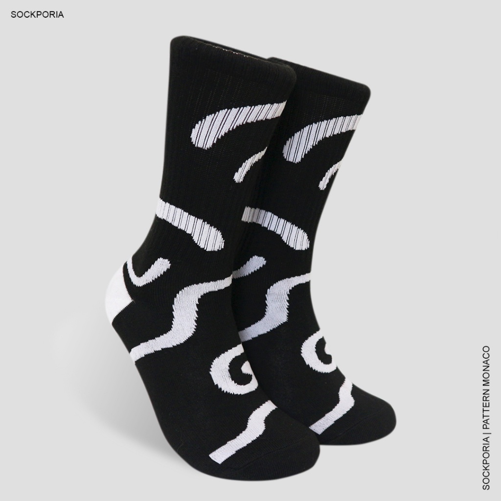 Kaos Kaki Motif Tribal - Monaco Black