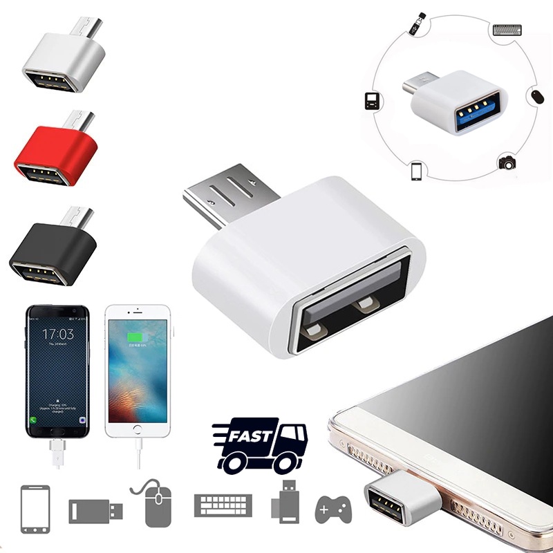 Converter Adapter USB OTG Converter Micro USB Male To USB 2.0 Female Adapter Untuk Ponsel Android Tablet