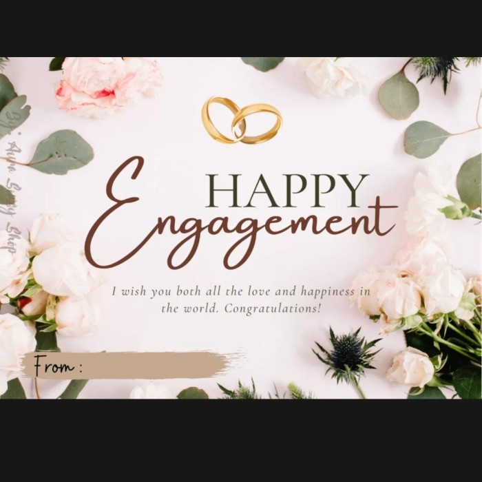 

[SC] Kartu Ucapan HAPPY ENGAGEMENT + Amplop (Tunangan)