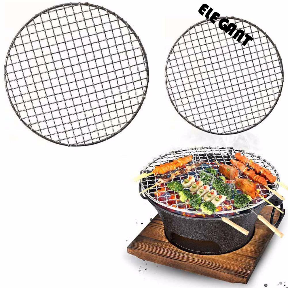 【 ELEGANT 】 Grill Wire Mesh Stainless Steel Pengganti Pesta Masak Outdoor Barbecue Aksesoris BBQ Mat Grid