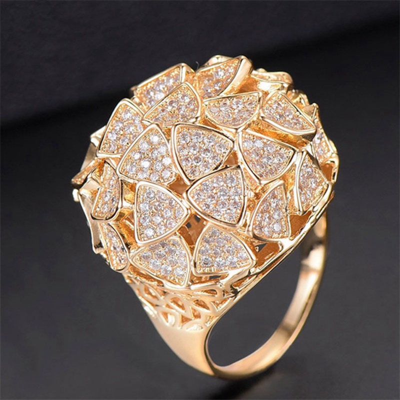 New Cincin Segitiga Full Berlian Modis Unik