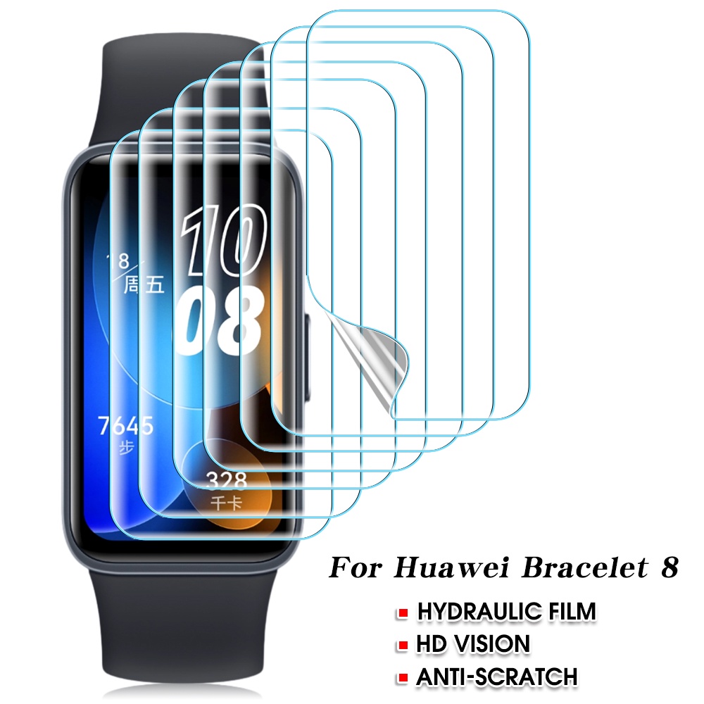 1pc Film TPU Hydrogel untuk Huawei band8 / pelindung layar Touch Friendly / HD Film pelindung Anti gores bening / pelindung layar tidak terlihat lembut