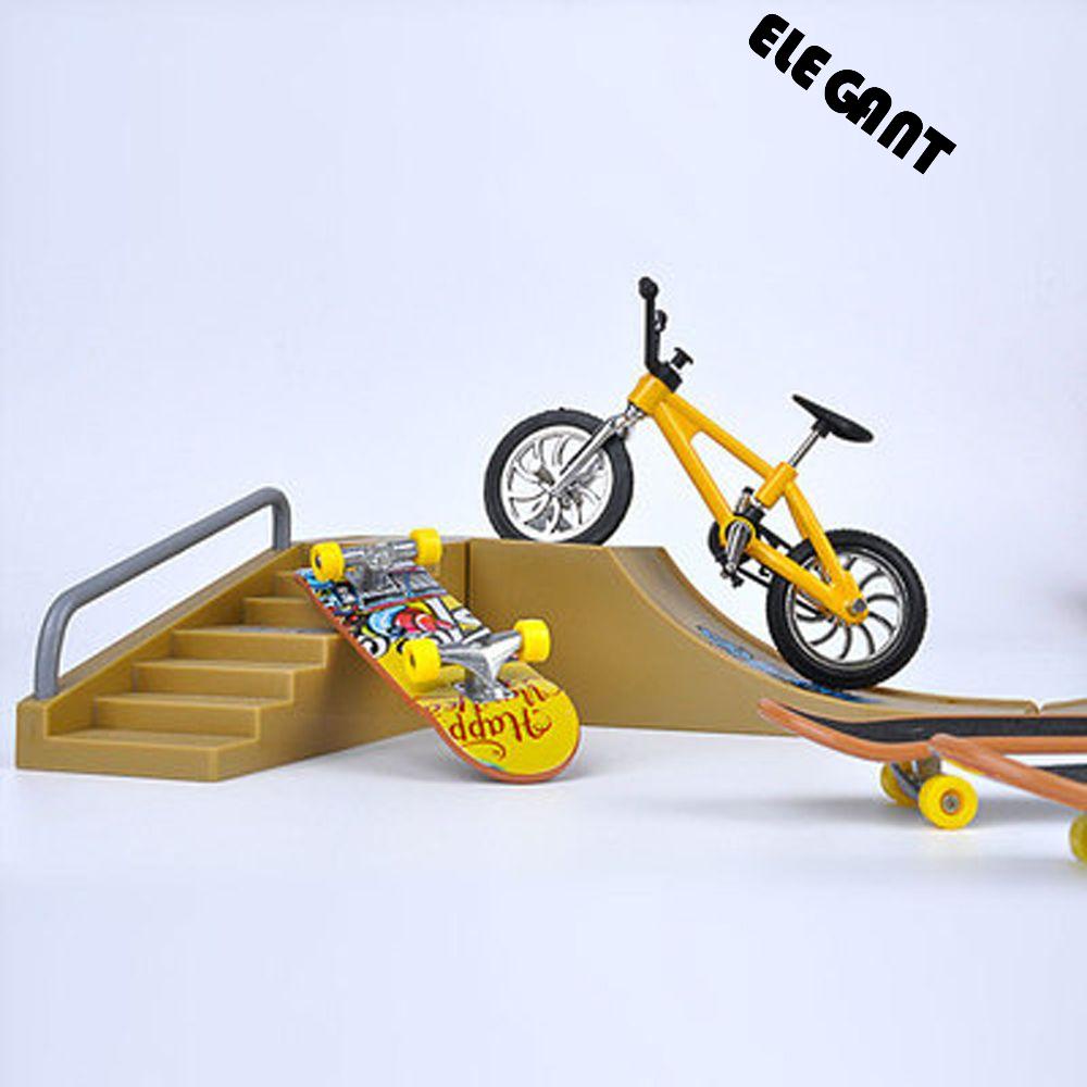 【 ELEGANT 】 Fingerboard Hadiah Ulang Tahun Mainan Edukasi Jari Lucu Skateboard Jari Mainan Jari Sepeda