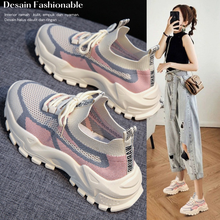 Sepatu Sneakers Wanita Sport Shoes Casual Sepatu Wanita Dewasa Import
