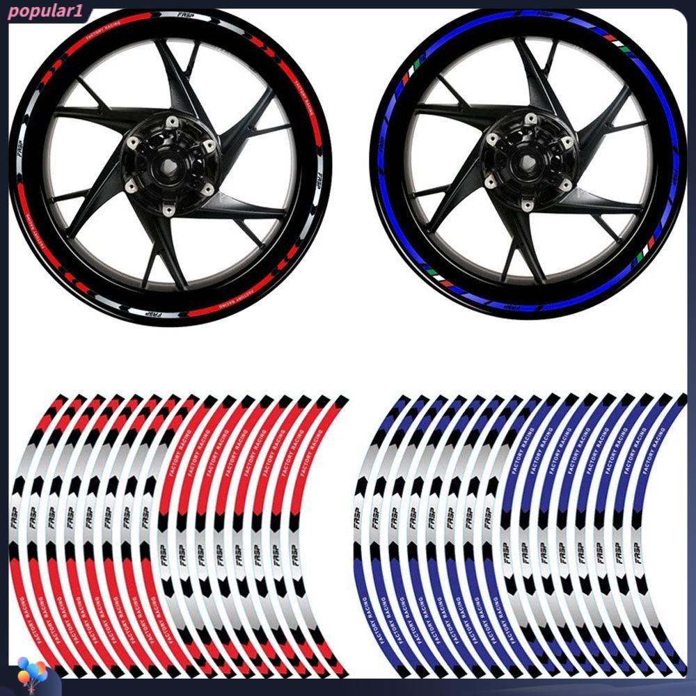 POPULAR Stiker Roda Motor Untuk Kawasaki Untuk Honda Auto Decals Rim Stripe Tape Sepeda Decals Stiker Roda Mobil