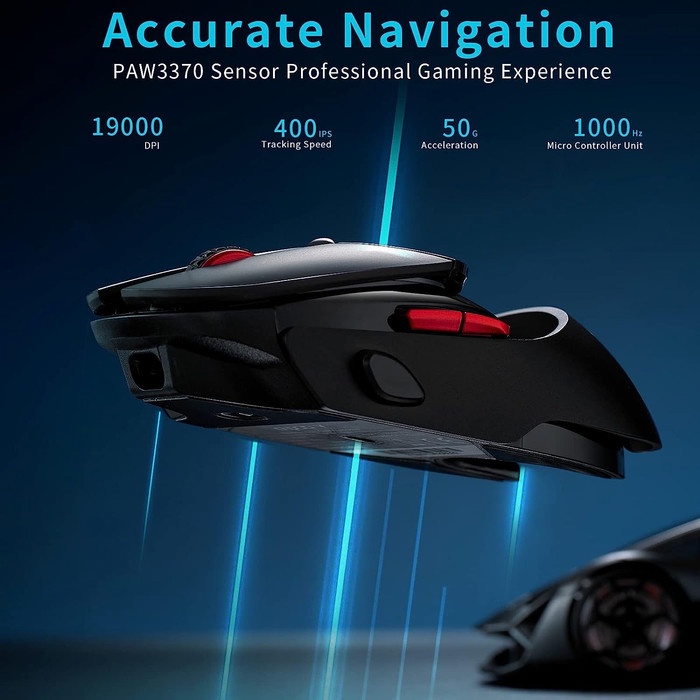 Rapoo VT960s Wireless Wired Gaming Mouse OLED Display PMW3389 Metal