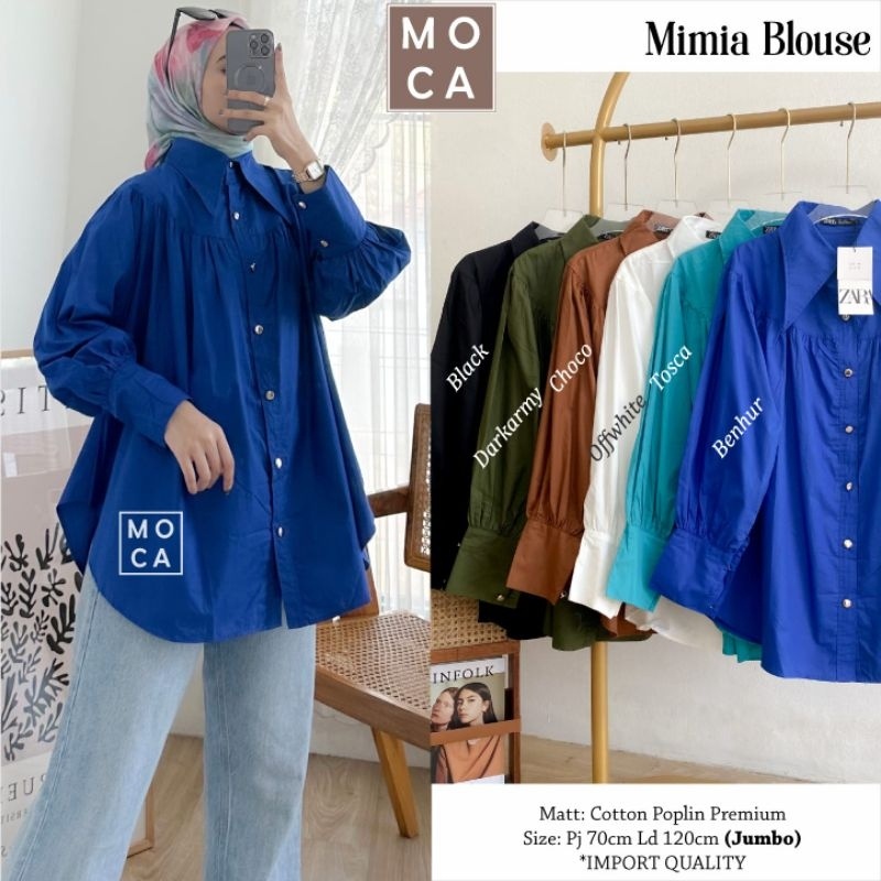 MIMIA BLOUSE ORI MOCA | Ld120 Cotton Poplin Premium