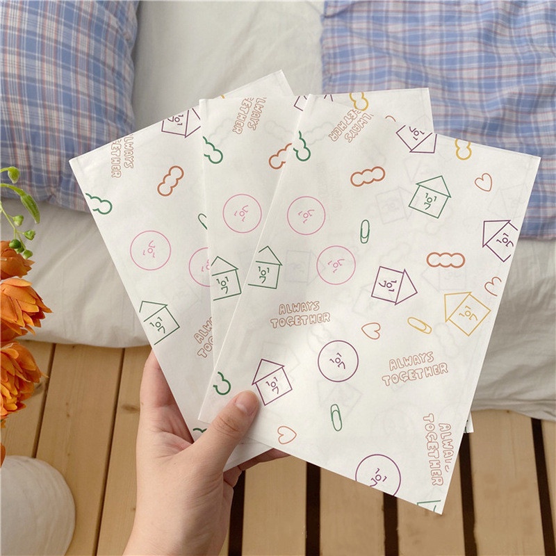 [Harga Grosir] 1PC Ins Style Flat Paper Bag/Kantong Kemasan Kartun Korea/Kantong Kemasan Permen Biskuit Snack/Tas Bungkus Kado Perhiasan Handmade/Souvenir Pesta Ulang Tahun