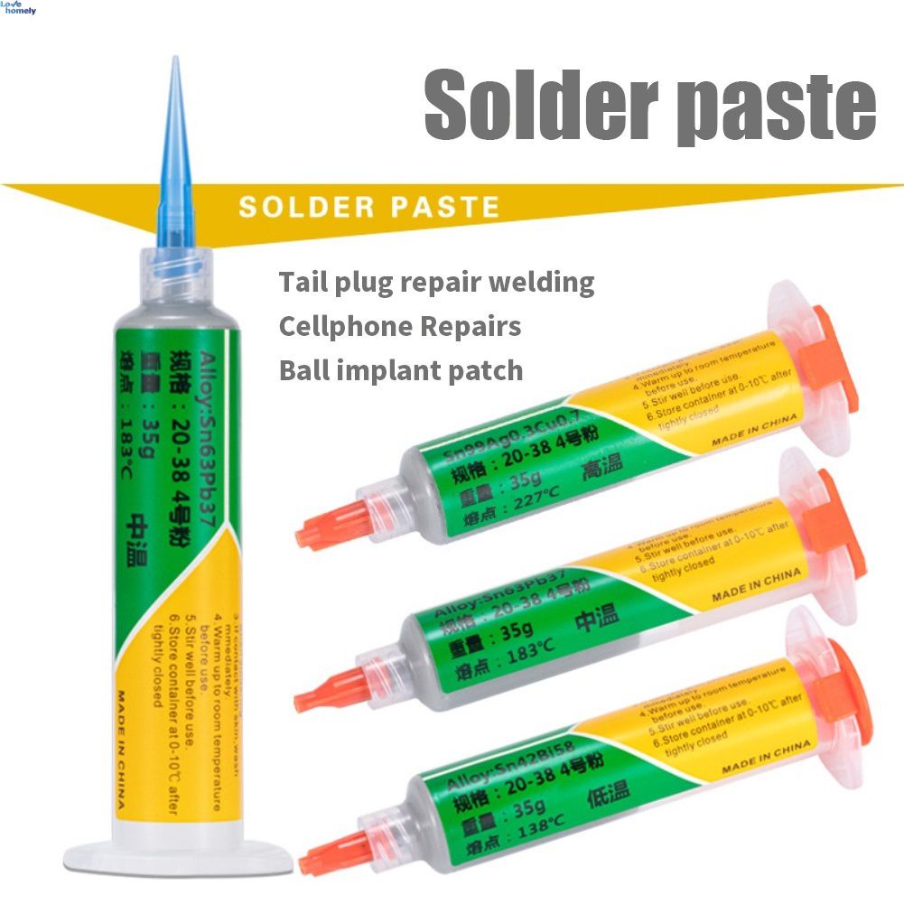 35g Flux Solder Cair Pasta Timah Solder Uap dengan Jarum Suntikan Flux Paste untuk Komponen BGA IC P