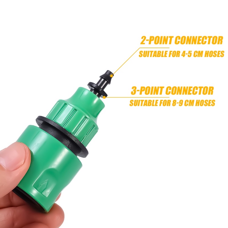 [Harga Grosir] 2titik Dan 3titik Dual Use Keran Irigasi Taman Quick Connector/Adaptor Antarmuka Pipa Air/Aksesoris Siram Bunga Otomatis Taman