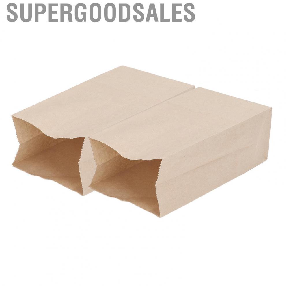 Supergoodsales 100Pcs Kraft Paper Bag  Grade Greaseproof Tear Resistant Disposable Brown Grocery