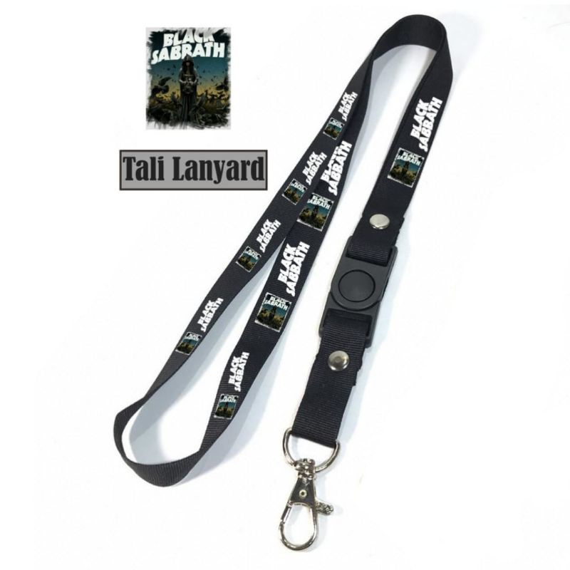 

lanyard BLACK SABBATH lanyard BAND METAL gantungan kunci name tag id card kartu nama / tali lanyard gantungan leher fullprint