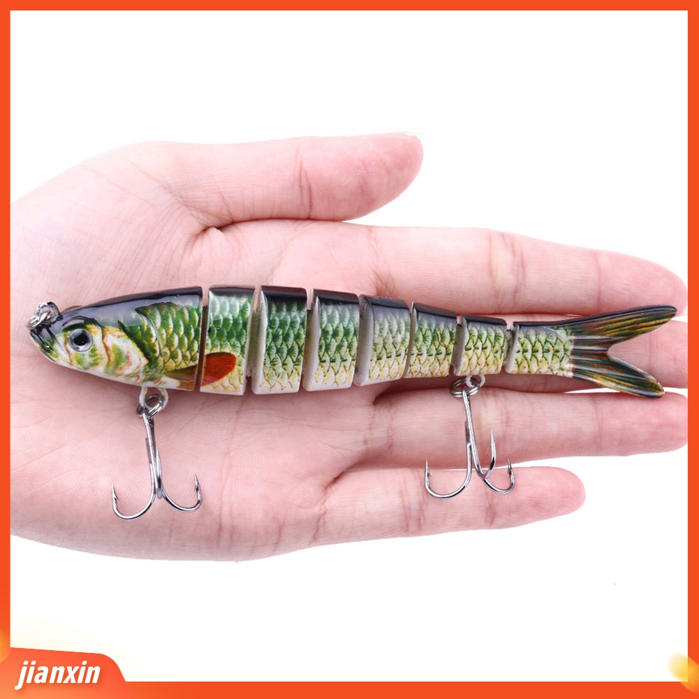 (In Stock) 13.7cm 27g Multi Jointed Fishing Umpan Manusia Hidup Buatan Wobbler Renang