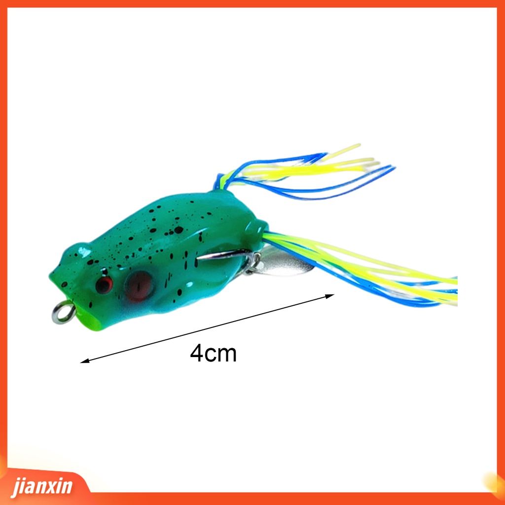 (In Stock) 4cm /7.5g Umpan Pancing Kait Ganda Dengan Jumbai Spinner Payet Berongga Simulasi Pengecoran Panjang Buatan PVC Lembut Snakehead Frog Bait Perlengkapan Memancing