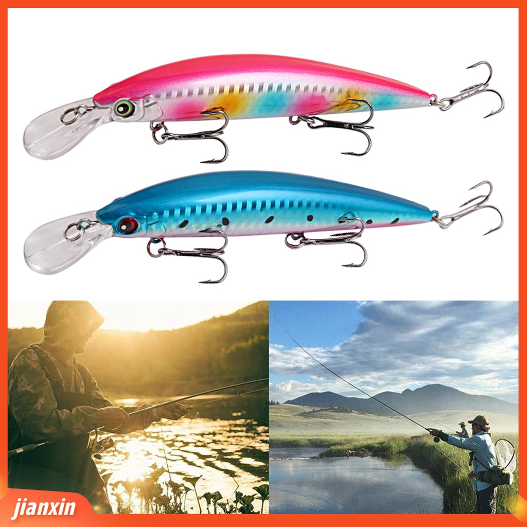 (In Stock) 15.2cm /36g Ikan Kecil Lure 3D Fisheye Tajam Duri Lidah Lebar Plat 3kait Ikan-Tarikan Anti-Korosi ABS Umpan Pancing Untuk Angling