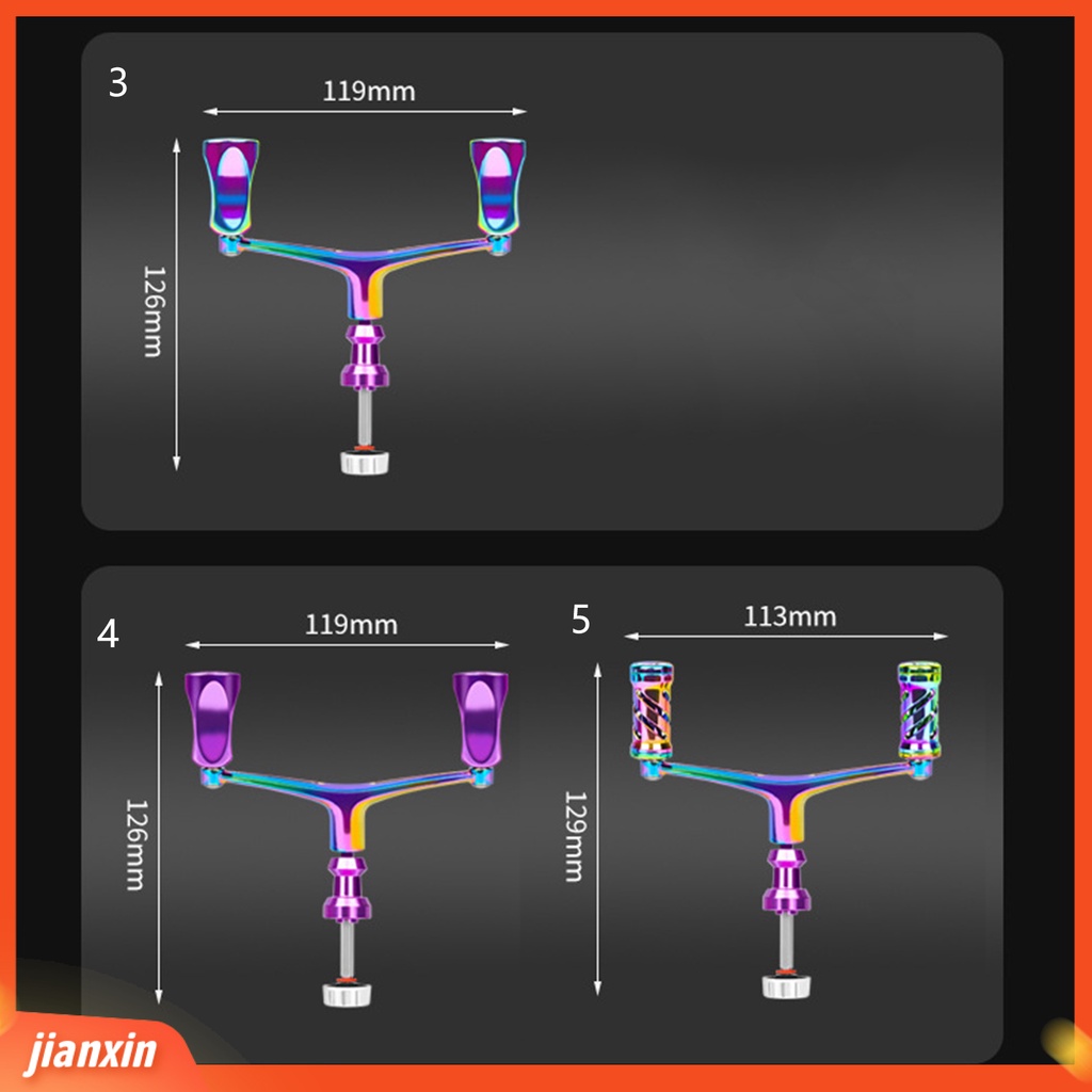 (In Stock) Reel Pancing Gagang Anti Korosi Double Rocker Arm Pengganti Aluminium Alloy Memancing Rocker Arm Untuk Angling