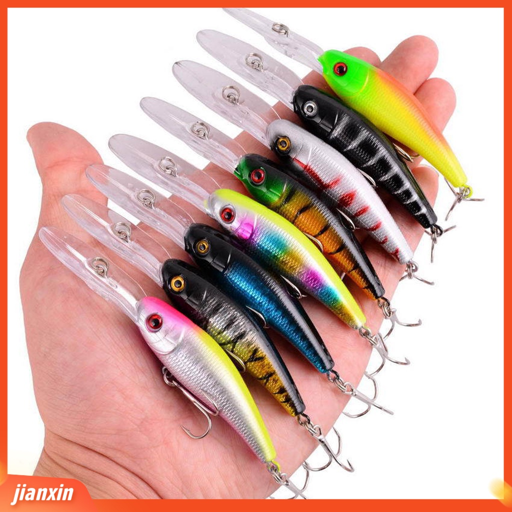 (In Stock) 43Pcs /Set Umpan Buatan Ringan Wearproof Umpan Ikan Kecil Plastik Anti Korosi Untuk Angling
