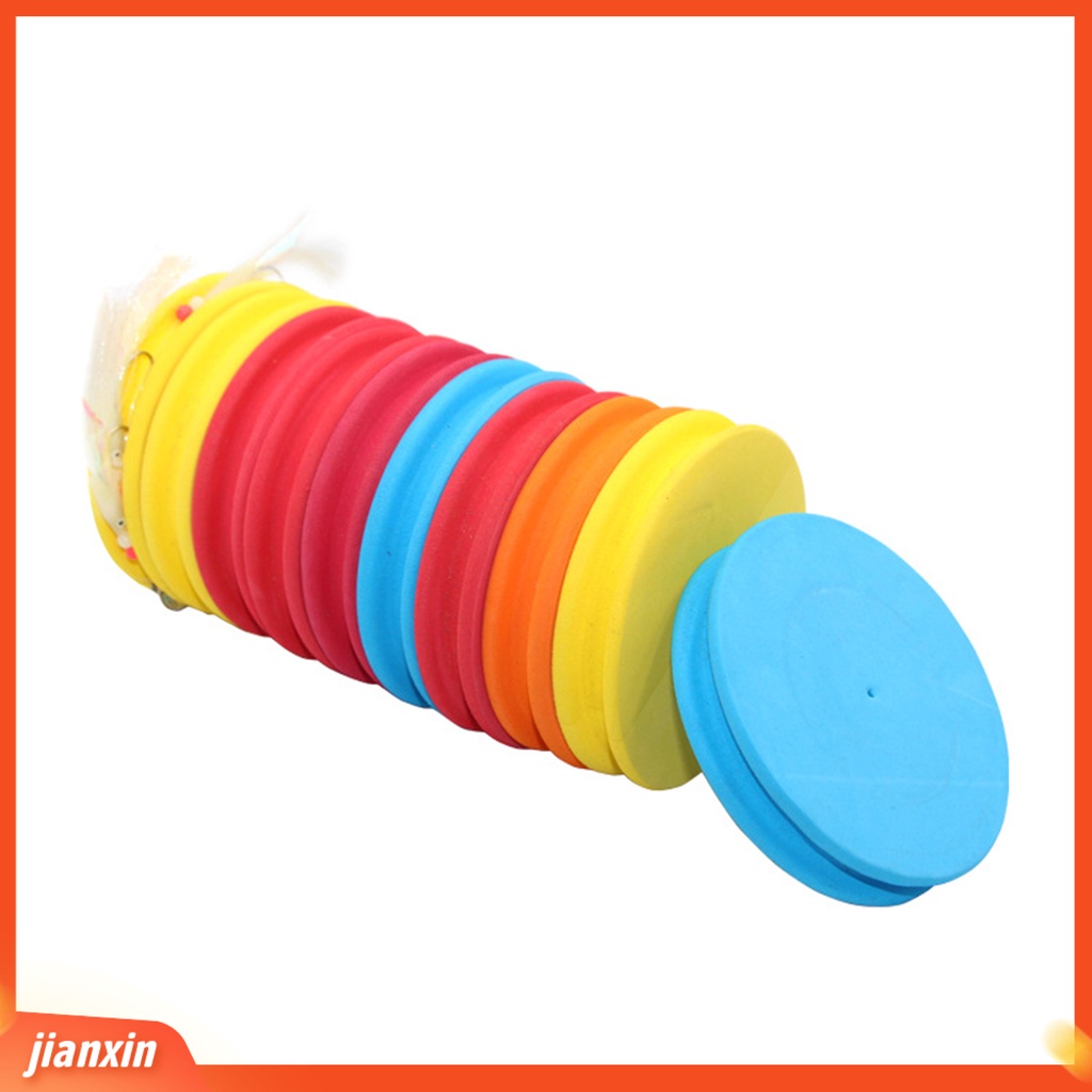 (In Stock) 10Pcs /Set Papan Kawat Pancing Garis Toko Bulat EVA Garis Ikan Melingkar Papan Busa Plat Berliku Untuk Outdoor