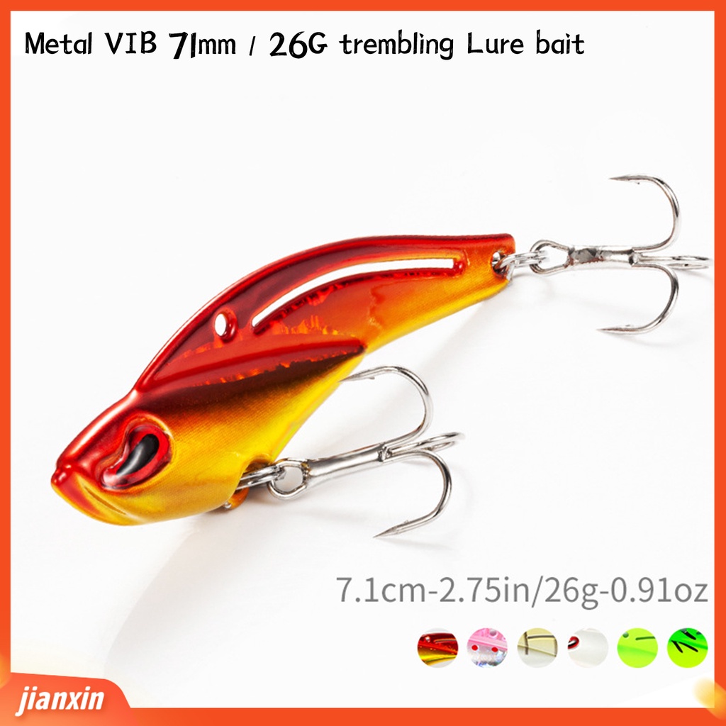 (In Stock) 71mm /26g Merampingkan Umpan Palsu Realistis Jarak Lempar Yang Sangat Baik Bahan Metal VIB Umpan Untuk Memancing
