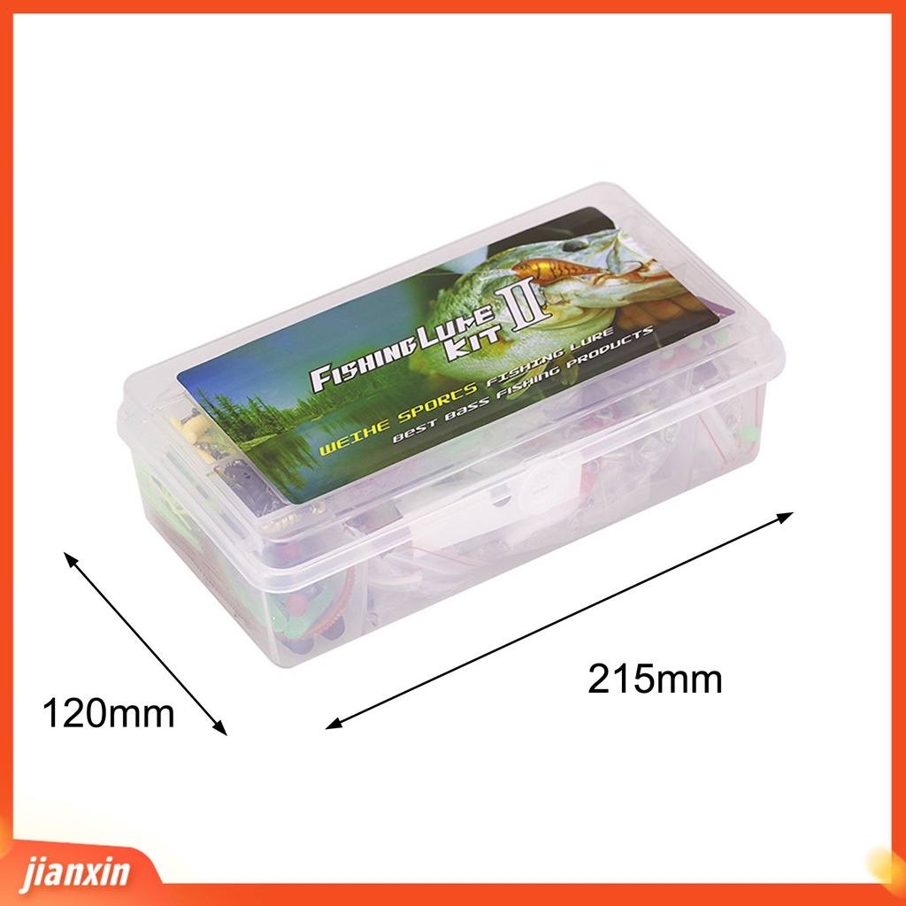 (In Stock) 301Pcs /Set Buatan Umpan Kit Bionic Palsu Lure Dengan Kait Tajam Kotak Penyimpanan Outdoor Fishing Tackle Gear