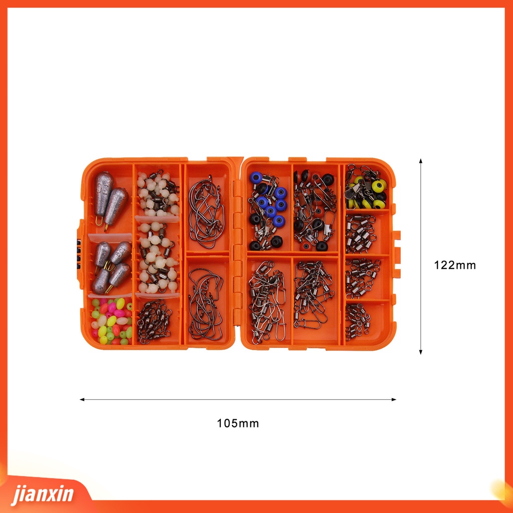 (In Stock) 177Pcs Fishing Tackle Kit Pengerjaan Halus Multifungsi Kapasitas Besar Tahan Karat Aksesoris Memancing Set Untuk Enthusiast Memancing