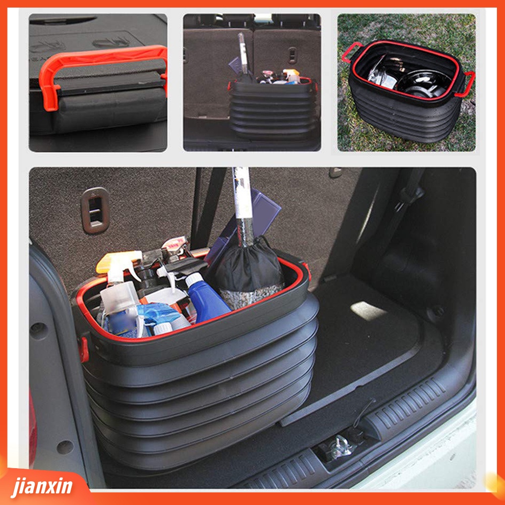 (In Stock) Kotak Penyimpanan Bagasi Otomatis Mobil Lipat Multifungsi Bisa Organizer Ember Dengan Tutup