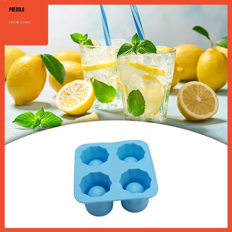 [Predolo] Alat Minum Es 4lubang Untuk Keluarga Dan Teman Reusable Ice Tray