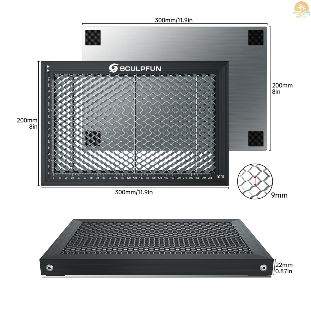 In Stock SCULPFUN Laser Engraver Honeycomb Working Table Steel Panel Board Platform Untuk Dioda Mesin Laser Kerja Pemotongan Bersih 300x200mm Pelindung Meja