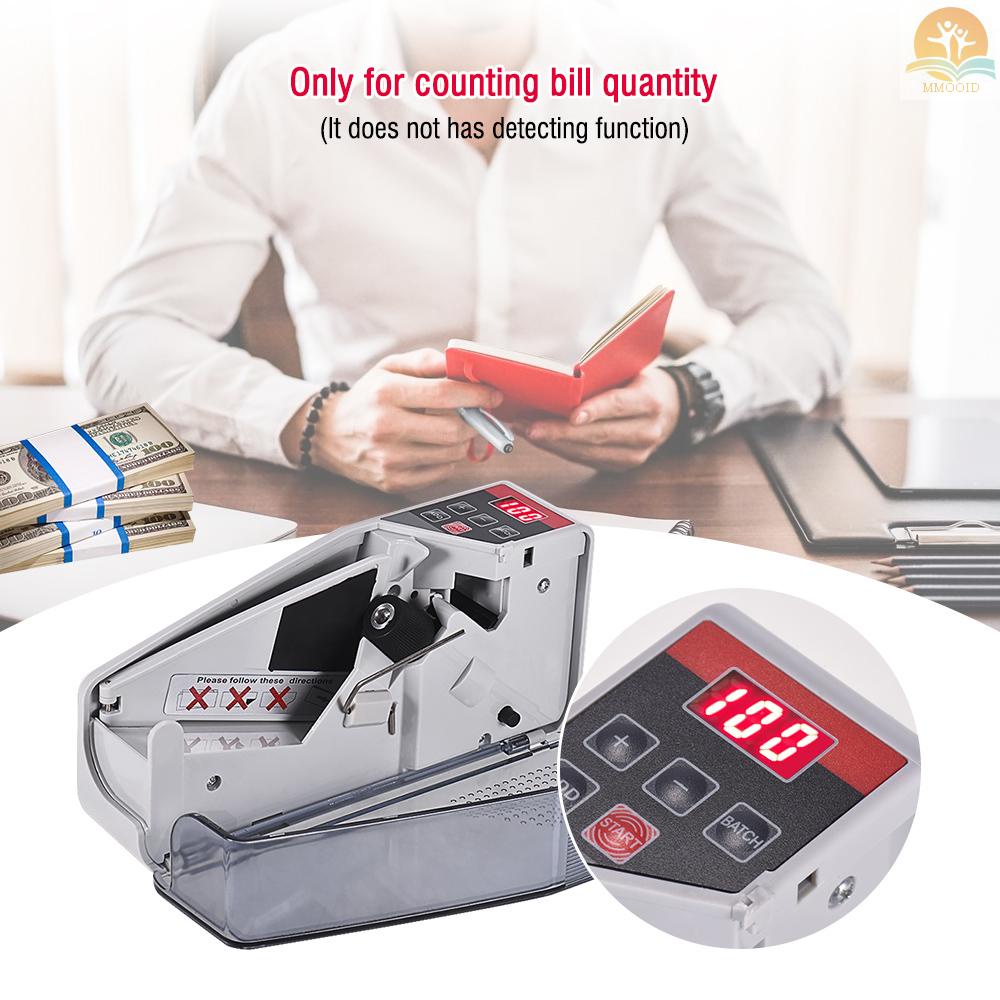 In Stock Portable Mini Handy Money Counter Mesin Hitung Uang Kertas Tagihan Uang Kertas Nota Dengan Display LED Peralatan Keuangan