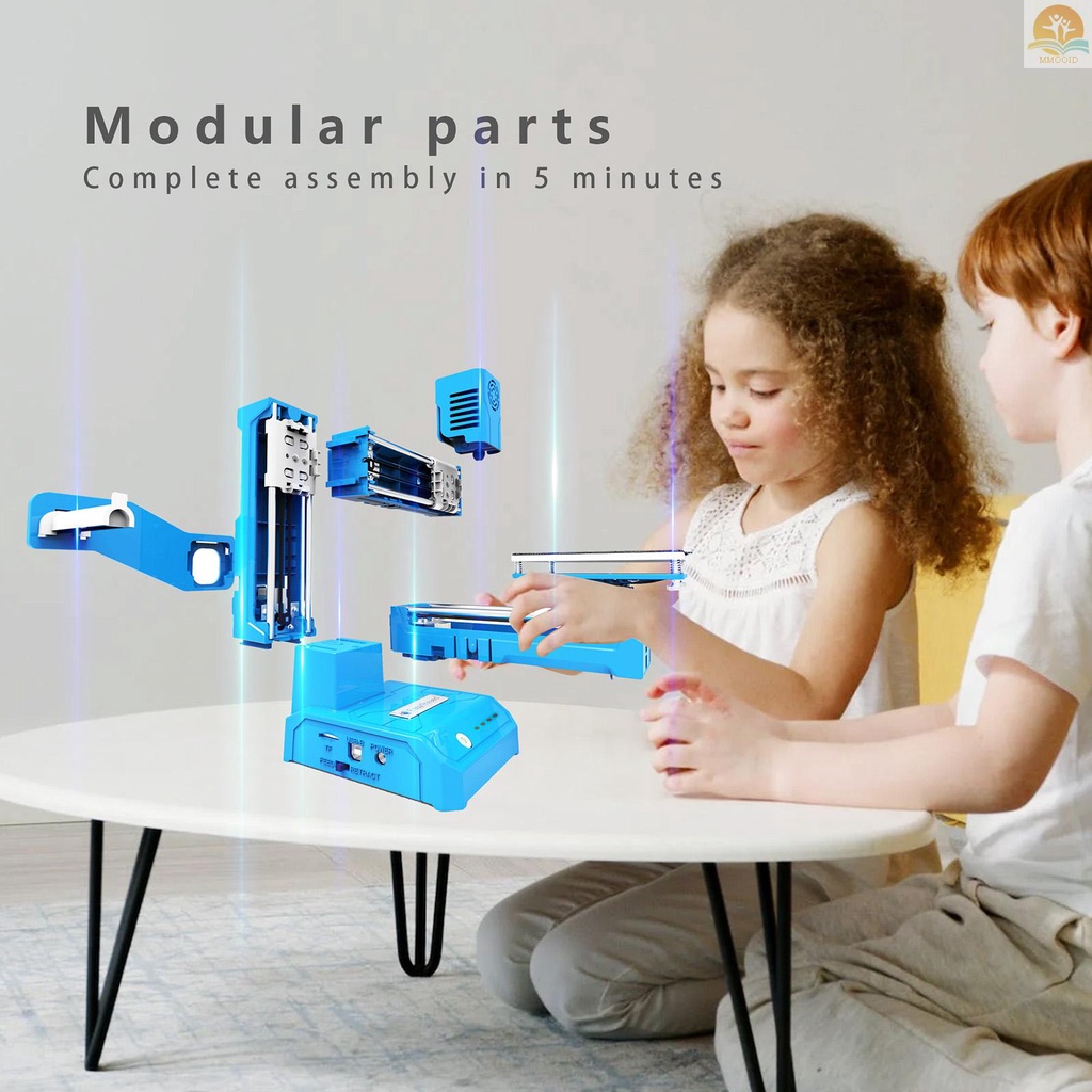 In Stock EasyThreed 3D Printer Mesin Cetak Desktop Mini Untuk Anak-Anak 100x100x100mm Ukuran Cetak Platform Dapat Dilepas Pencetakan Satu Kunci Dengan Kartu TF PLA Sample Filament Untuk Pemula Ho