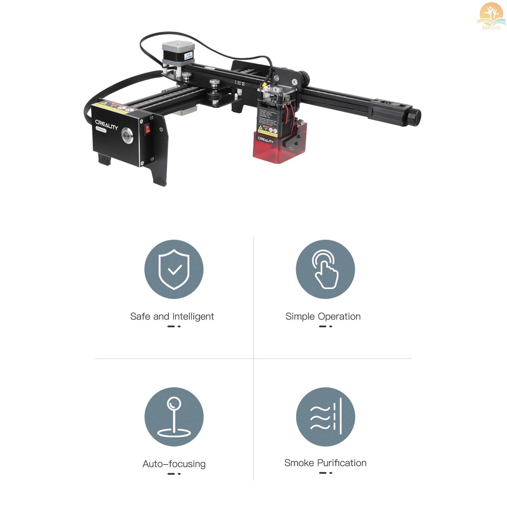 In Stock Creality 3D CV-01 Pro Laser Engraver Desktop DIY Engraving Cutting Machine Fine Laser Spot Pelindung Mata Auto-Fokus Dan X-axis Leveler 170x200mm Ukiran Area Yang Tepat