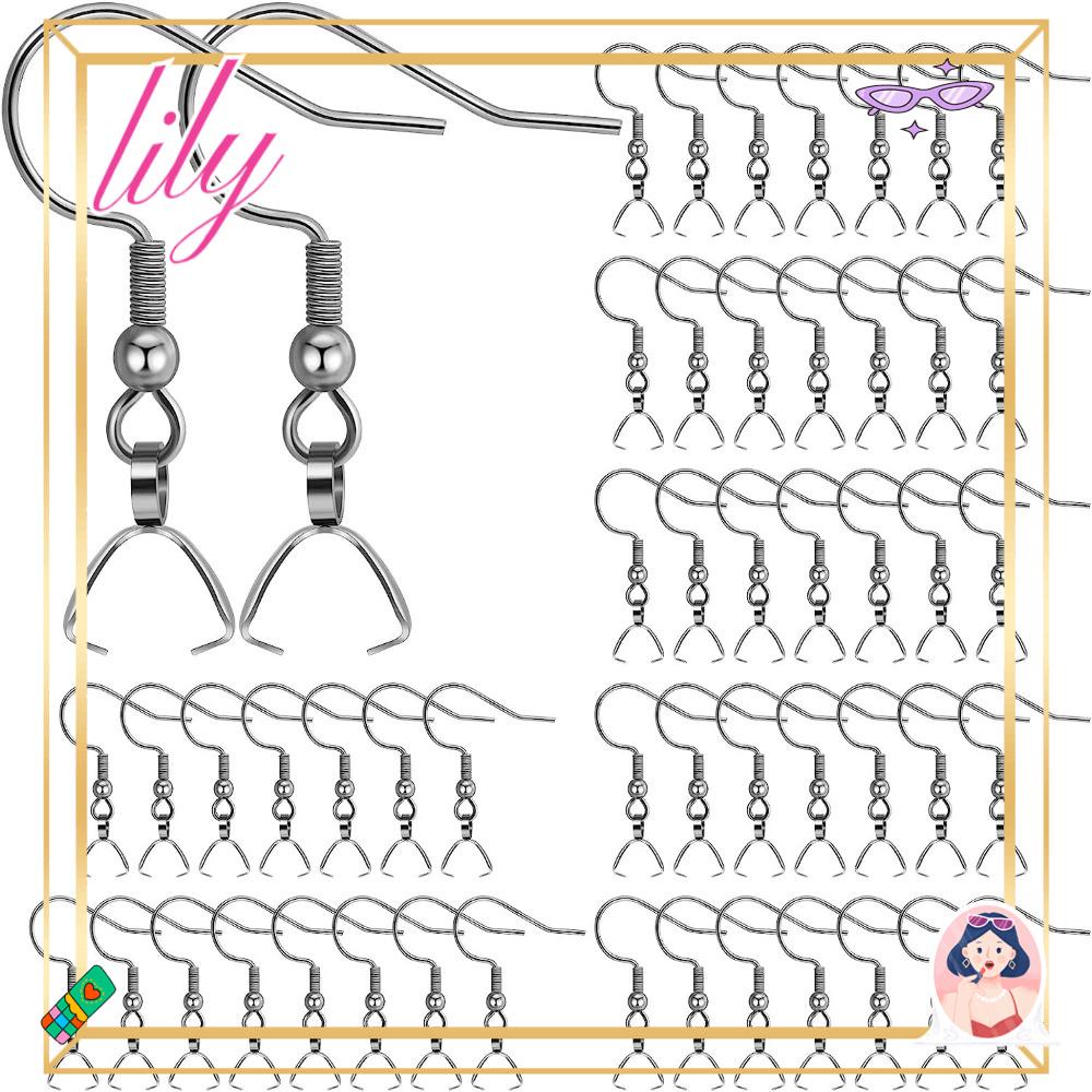 Kait Anting Stainless Steel, Gesper Liontin Anti Karat, Kawat Telinga Gesper Anting Kait Perak DIY Earrings Membuat Perhiasan Untuk Wanita