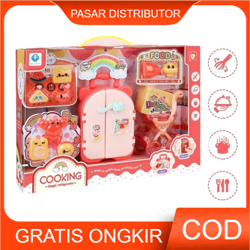 Mainan Anak COOKING MAGIC REFRIGERATOR Mainan Alat Masak Edukasi Masak